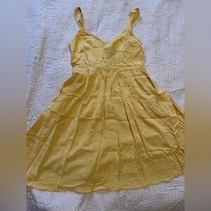 Yellow Sundress with Pleated Skirt